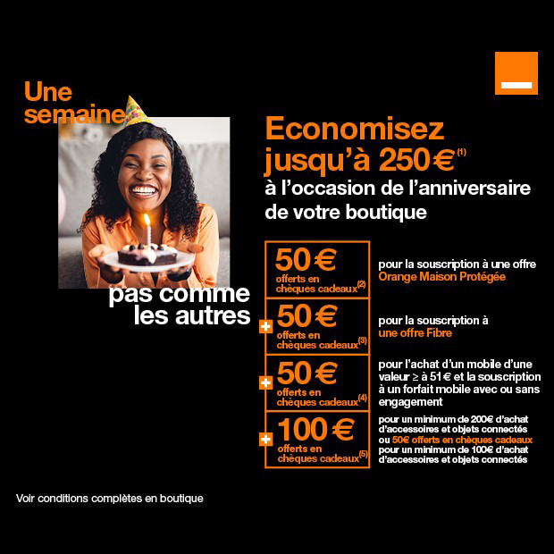 Orange : économisez jusqu'à 250€